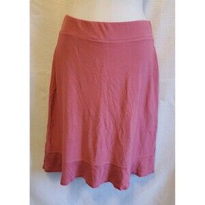 Horney Toad Womens Sz Small Pink Organic Cotton Blend Jersey Skirt Lined Preppy